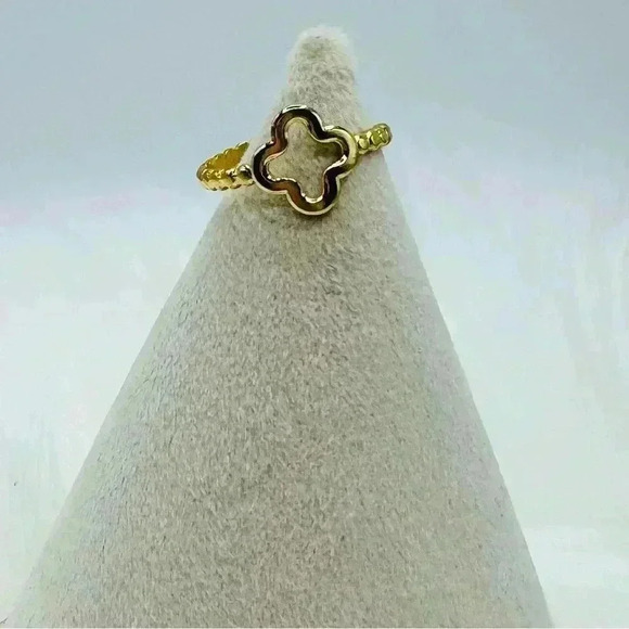 Stainless Steel Simple Women's Clover Ring - Picture 5 of 6